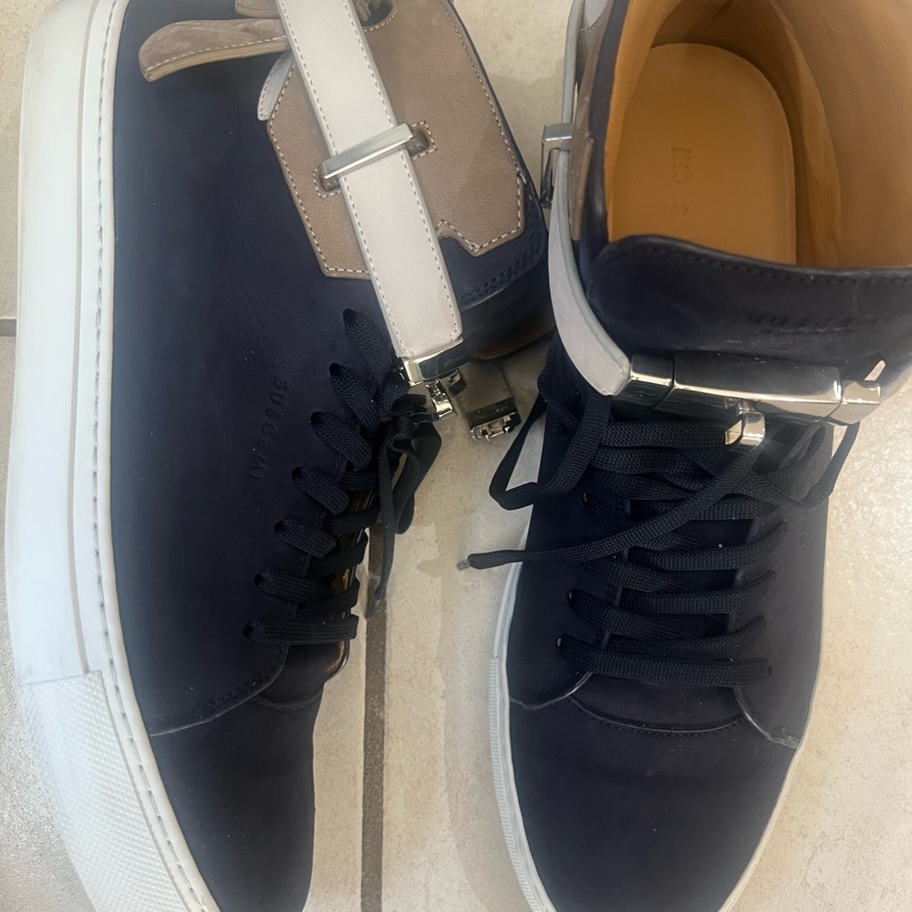 Buscemi Navy Suede High Top Sneakers Size 12